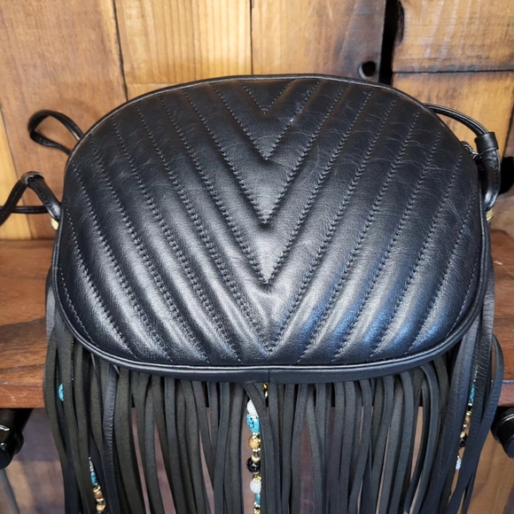 Valentino Garavani Quilted Crossbody Bag  Louis Vuitton fringe revamped upcycled - Picture 7 of 13